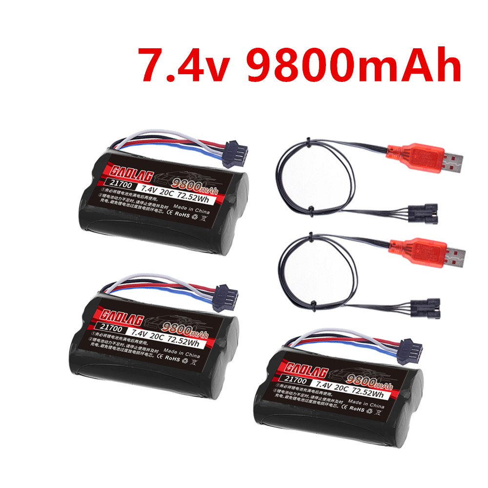 Drone Rc Truck - 21700 9800mAh 7.4V SM-4P Plug Li-ion