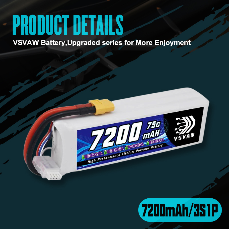 VSVAW 3S Lipo Battery 11.1V 72 - đánh giá và giá Drone Rc Truck