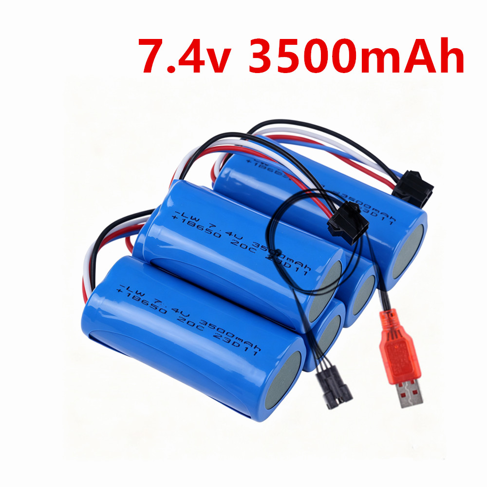18650 3500mAh 7.4V SM-4P Plug  - đánh giá và giá Drone Rc Truck
