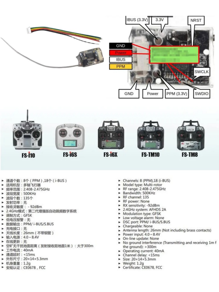 Flysky FS-8A 8CH 18CH Mini Rec - đánh giá và giá Analog Fpv Transmitter
