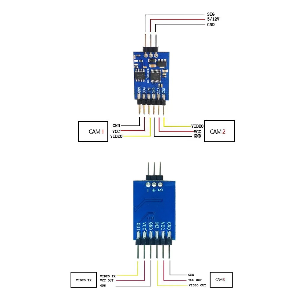 5.8G 3 Channel Video Switcher  - đánh giá và giá Drone Rc Accessories