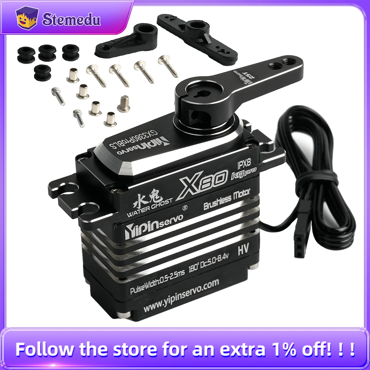 80KG Digital Servo Motor All M - đánh giá và giá Rc Car Servo