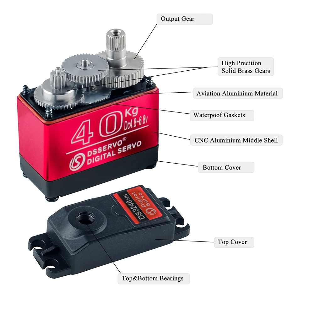 40KG Dsservo DS3240 Large Torq - đánh giá và giá Rc Car Servo