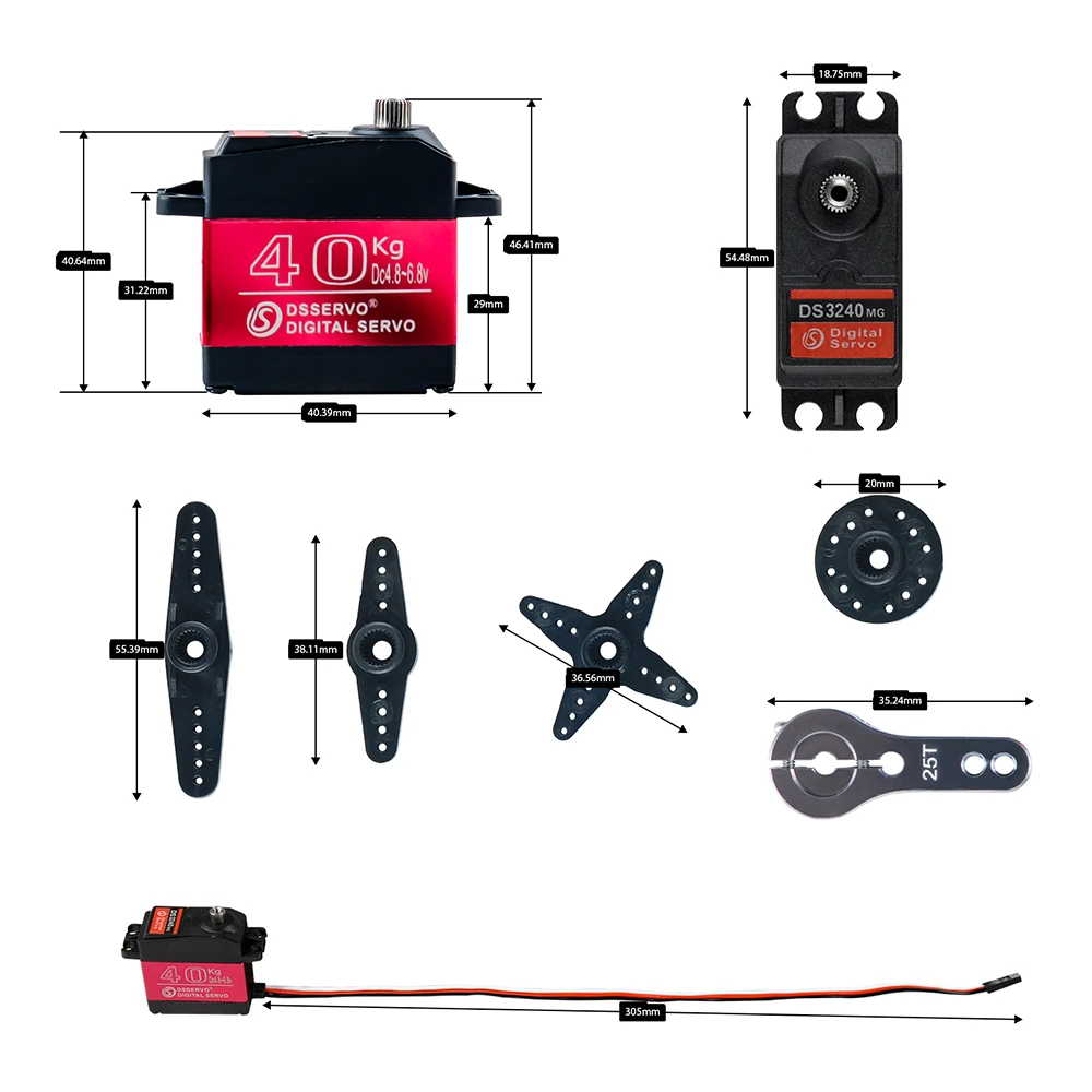 40KG Dsservo DS3240 Large Torq - đánh giá và giá Rc Car Servo