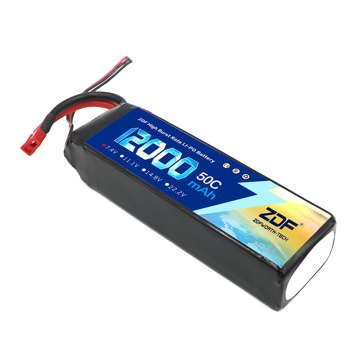 ZDF 7.4V Lipo 12000 mAh 50C 2S - đánh giá và giá Drone Rc Truck