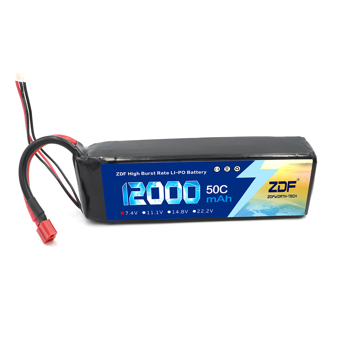 ZDF 7.4V Lipo 12000 mAh 50C 2S - đánh giá và giá Drone Rc Truck